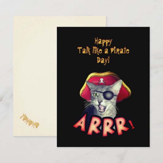 Happy Talk als een piratendag 9/19 Kaart (Voorkant / Achterkant)