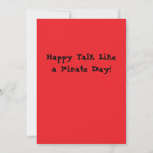 Happy Talk als een piratendag Kaart (Achterkant)
