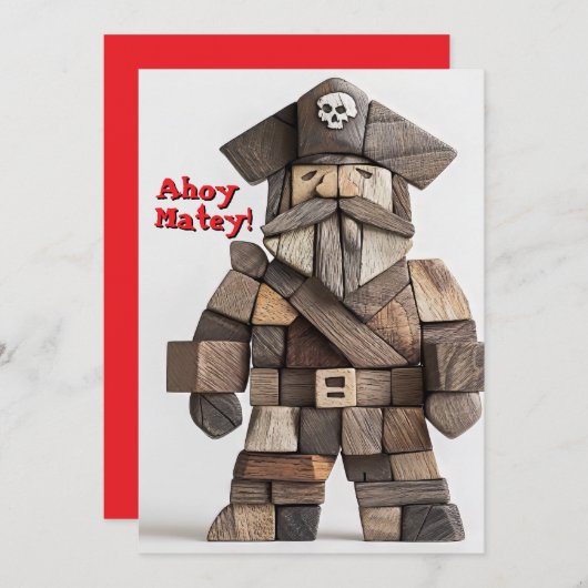 Happy Talk als een piratendag Kaart (Voorkant / Achterkant)