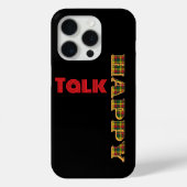 Happy Talk Plaid Black Case-Mate iPhone Case (Achterkant)
