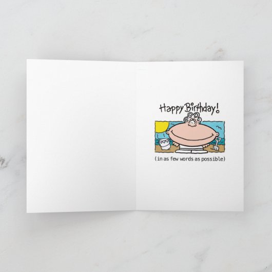 HAPPY TALKER Verjaardag Kaart (Binnen)