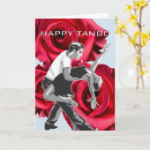 HAPPY TANGO-Wenskaart Kaart (Gele Bloem)