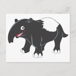 Happy Tapir Cartoon Briefkaart