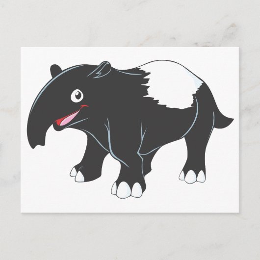 Happy Tapir Cartoon Briefkaart (Voorkant)