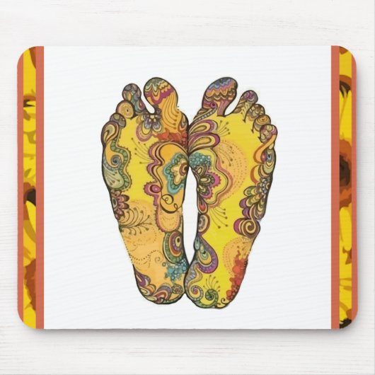 Happy Tappin' Hippy Feet Mousepad Muismat (Voorkant)