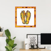 Happy Tappin' Hippy Feet Poster (Thuiskantoor)
