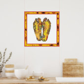 Happy Tappin' Hippy Feet Poster (Keuken)