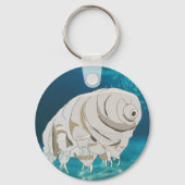 Happy Tardigrade floating under water Sleutelhanger (Achterkant)