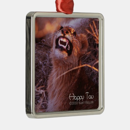 Happy Tau Metalen Ornament (Rechts)