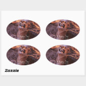 Happy Tau Ovale Sticker (Vel)