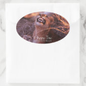 Happy Tau Ovale Sticker (Tas)