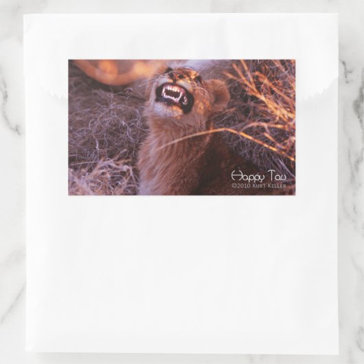 Happy Tau Rechthoekige Sticker (Tas)