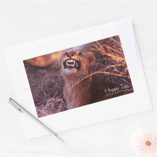 Happy Tau Rechthoekige Sticker (Envelop)