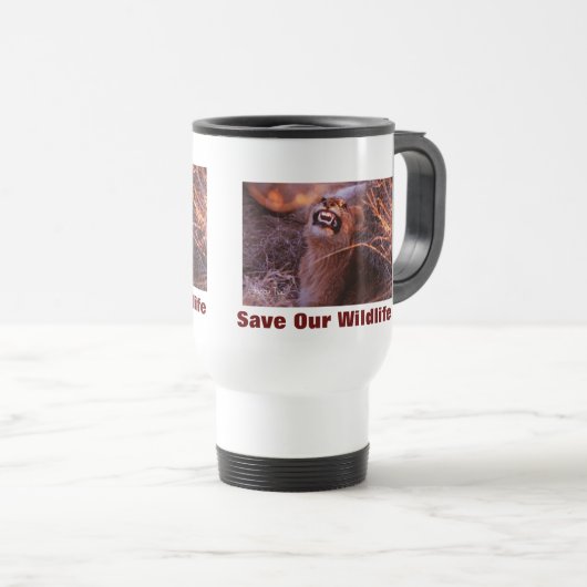 Happy Tau redt ons leven Reisbeker (Voorkant rechts)