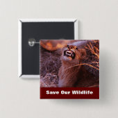 Happy Tau redt ons leven Vierkante Button 5,1 Cm (Voorkant /achterkant)