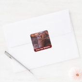 Happy Tau redt ons leven Vierkante Sticker (Envelop)