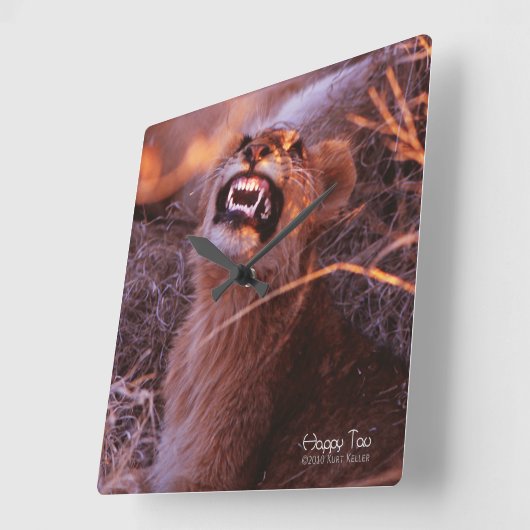 Happy Tau Vierkante Klok (Hoek)