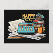 Happy tax day calculator met formulieren briefkaart (Voorkant)