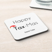 Happy TaxMas Drankjes Onderzetter (Linkerzijde)