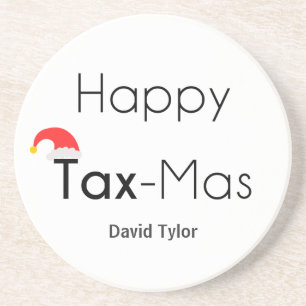 Happy TaxMas Zandsteen Onderzetter