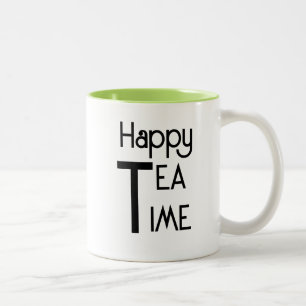 Happy Tea Time Tweekleurige Koffiemok