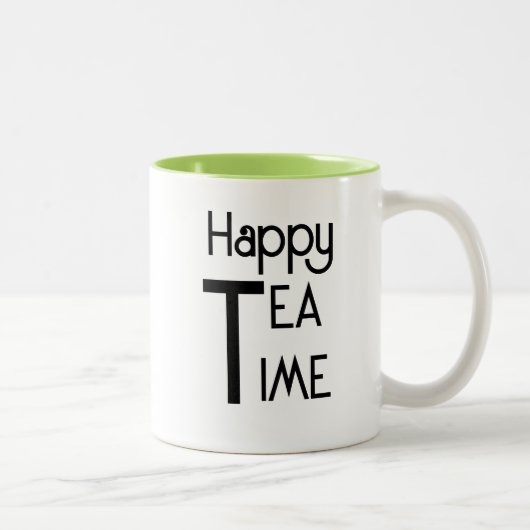 Happy Tea Time Tweekleurige Koffiemok (Rechts)