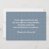 Happy Teacher Appreciation Day Custom Flat Kaart (Achterkant)