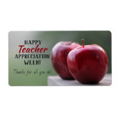 Happy Teacher Appreciation Week Cadeaulabels Etiket (Voorkant)