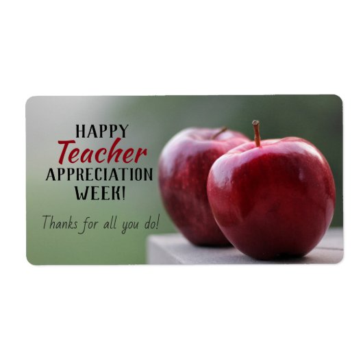 Happy Teacher Appreciation Week Cadeaulabels Etiket (Voorkant)