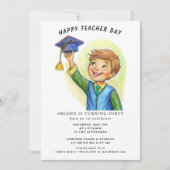 Happy Teacher Day Verjaardag Uitnodiging (Voorkant)