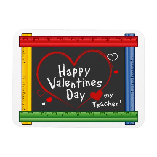 Happy Teacher Valentijnsdag! Magneet (Horizontaal)