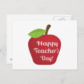 Happy Teacher's Day Apple Briefkaart (Voorkant / Achterkant)
