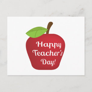 Happy Teacher's Day Apple Briefkaart
