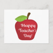 Happy Teacher's Day Apple Briefkaart (Voorkant)