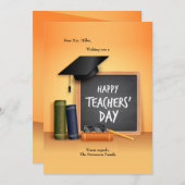 Happy Teacher's Day Card Feestdagenkaart (Voorkant / Achterkant)