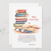 Happy Teacher's Day Card Kaart (Voorkant / Achterkant)