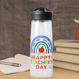 Happy Teachers Day Rainbow & Apple Waterfles
