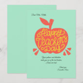 Happy Teacher's Day Wenskaart Feestdagenkaart (Voorkant / Achterkant)