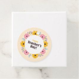 Happy Teacher's Day Wild Flowers Bedankjes Labels
