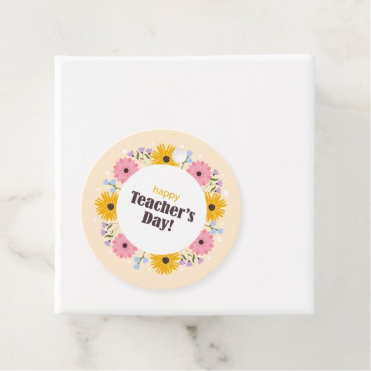 Happy Teacher's Day Wild Flowers Bedankjes Labels (In situ)