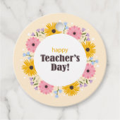 Happy Teacher's Day Wild Flowers Bedankjes Labels (Voorkant)