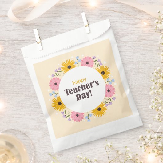 Happy Teacher's Day Wild Flowers Bedankzakje (Geknipt)