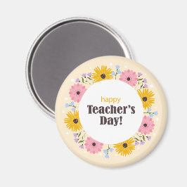 Happy Teacher's Day Wild Flowers Magneet