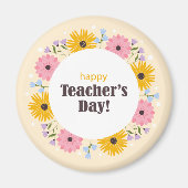 Happy Teacher's Day Wild Flowers Magneet (Voorkant)