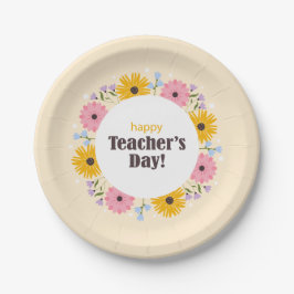 Happy Teacher's Day Wild Flowers Papieren Bordje