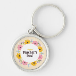 Happy Teacher's Day Wild Flowers Sleutelhanger
