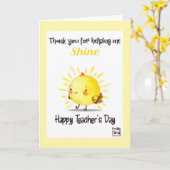 Happy Teacher's Day with Sunshine Kaart (Gele Bloem)