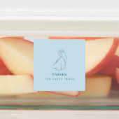 "Happy Tears" Blauwe Trouwetiketten voor Tissue Pa Labels (Aangebracht)