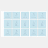 "Happy Tears" Blauwe Trouwetiketten voor Tissue Pa Labels (Vel)