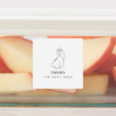 "Happy Tears" Etiketten voor Trouwweefsels, Kleene Labels (Aangebracht)